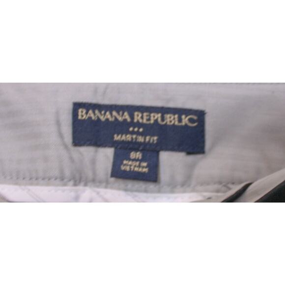 Banana Republic Martin Fit Trouser Pants Black Wide Leg Cuffed Size 8R - Picture 2 of 2